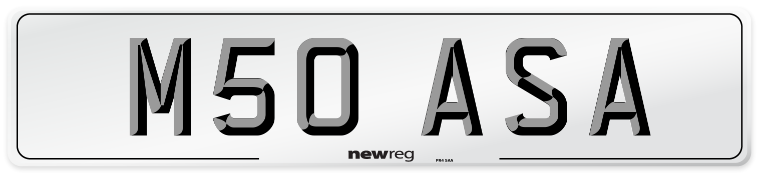 M50 ASA Number Plate from New Reg